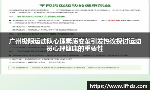 广州极限运动队心理素质变革引发热议探讨运动员心理健康的重要性